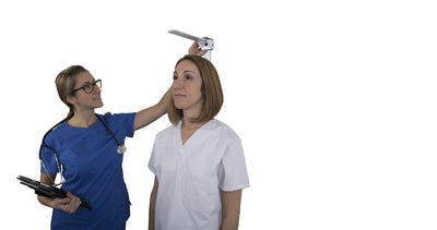 Tallímetro telescopico de aluminio a pared