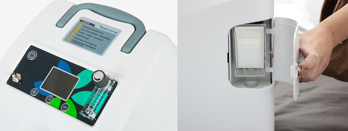 Concentrador de oxígeno de 5 litros, con función de nebulización