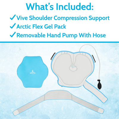 Soporte envolvente para terapia de compresión y terapia  Frío / Caliente, para el hombro