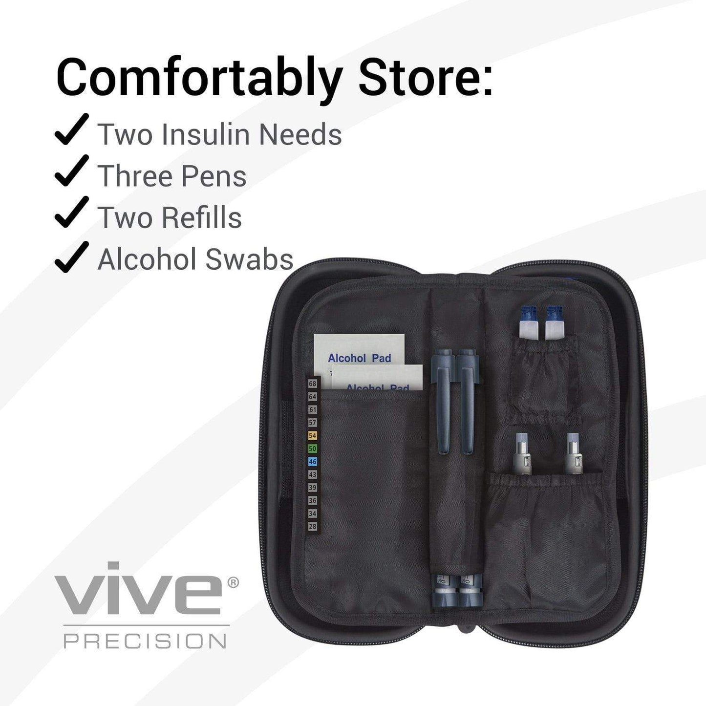 Estuche de viaje para insulina, con termometro, 2 pack de gel