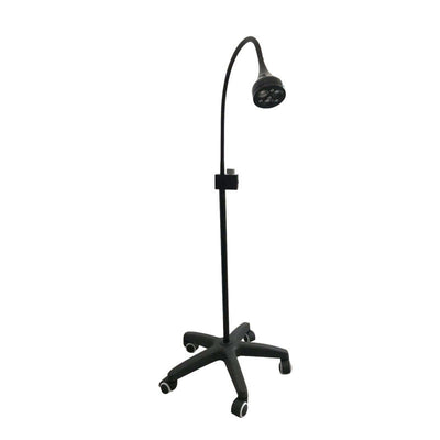 Lámpara de examinación tipo cuello de ganso - Base rodante - color negro - Led 110v