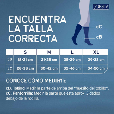 Medias de compresión 15-20 Rodilla | JOBST® OPAQUE Compresión Preventiva (Nuevo Modelo)