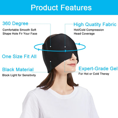 Gorro de gel frio para migraña | 16x24 | Casamedic