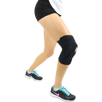 Rodillera articulada con bisagra - Tamaño Universal Negro