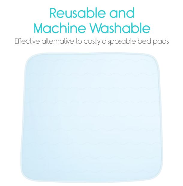 Topper para incontinencia reusable, multicapa, 34 X 36 | Paquete de 2 und.