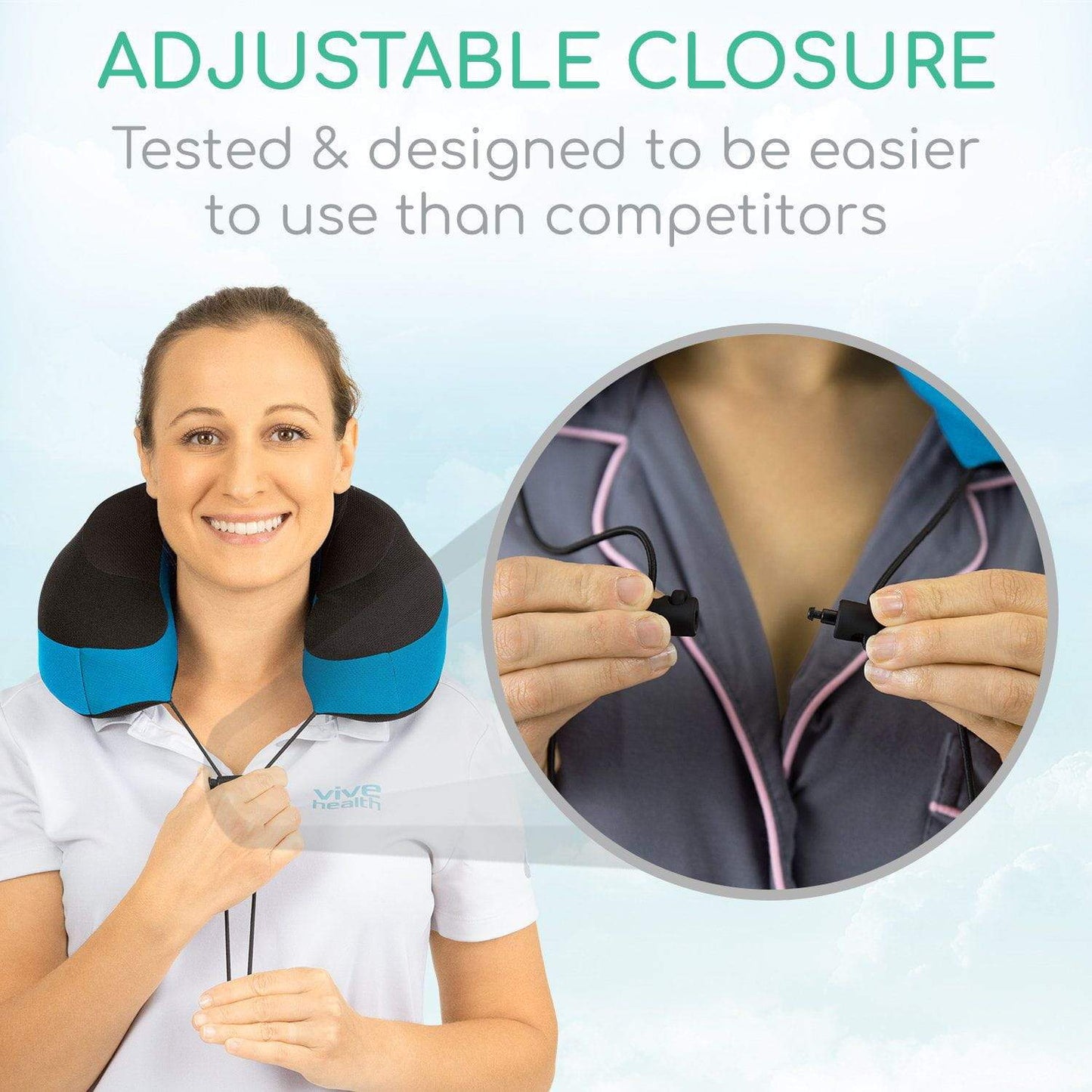 Almohada de cuello de espuma viscoelástica