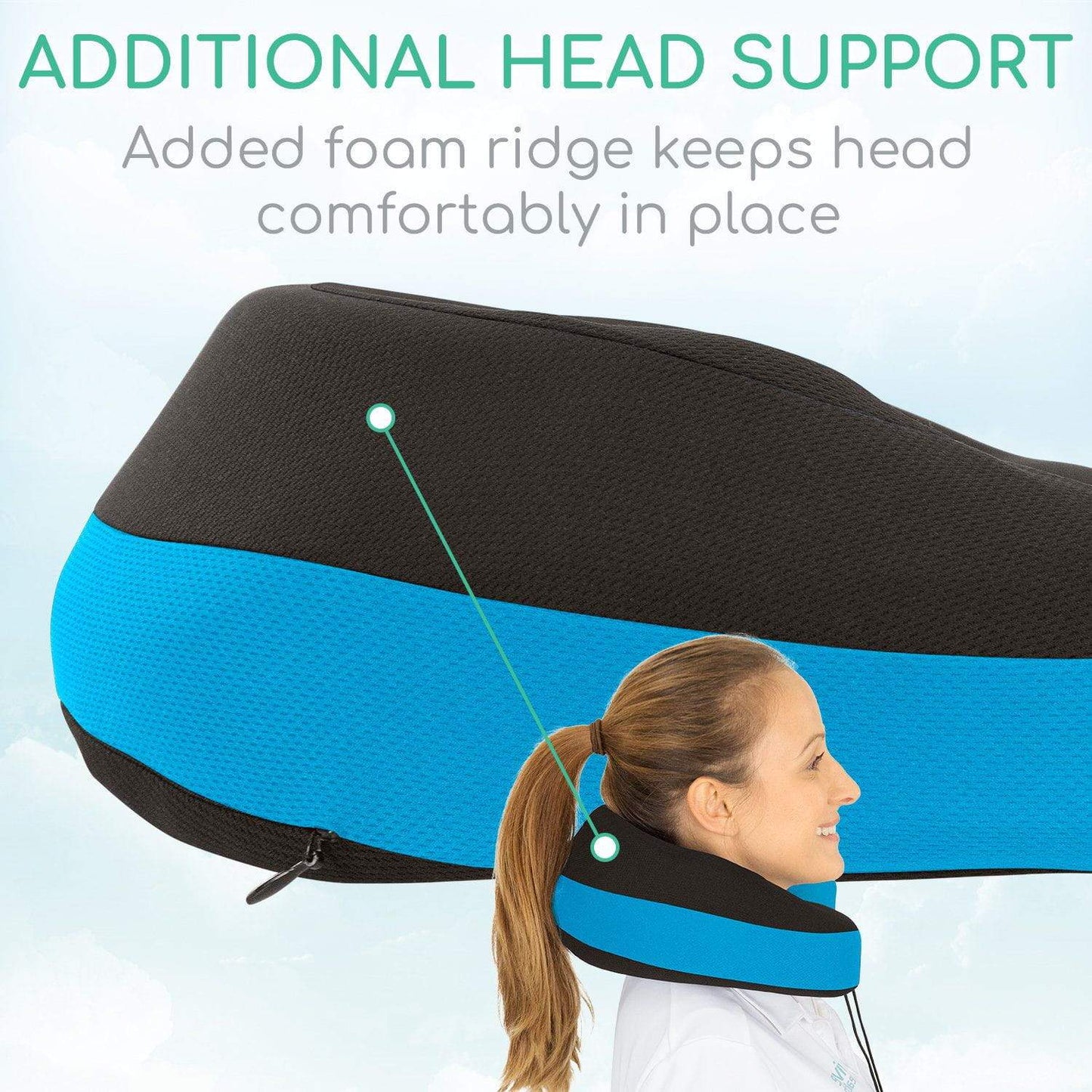 Almohada de cuello de espuma viscoelástica