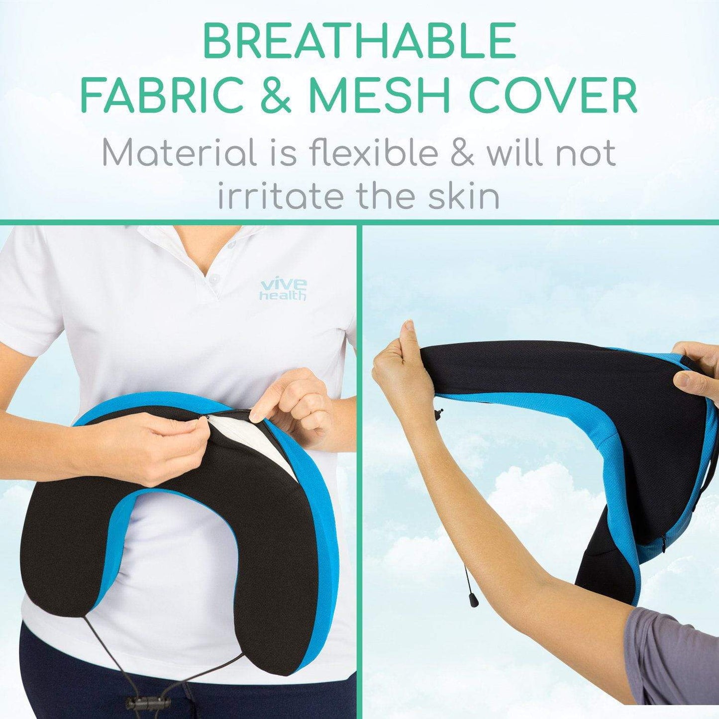 Almohada de cuello de espuma viscoelástica