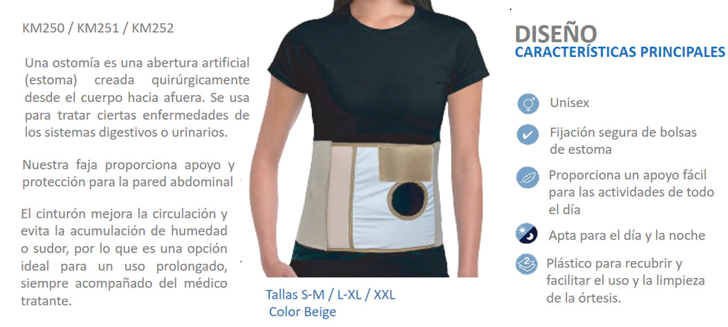 Faja abdominal para ostomias