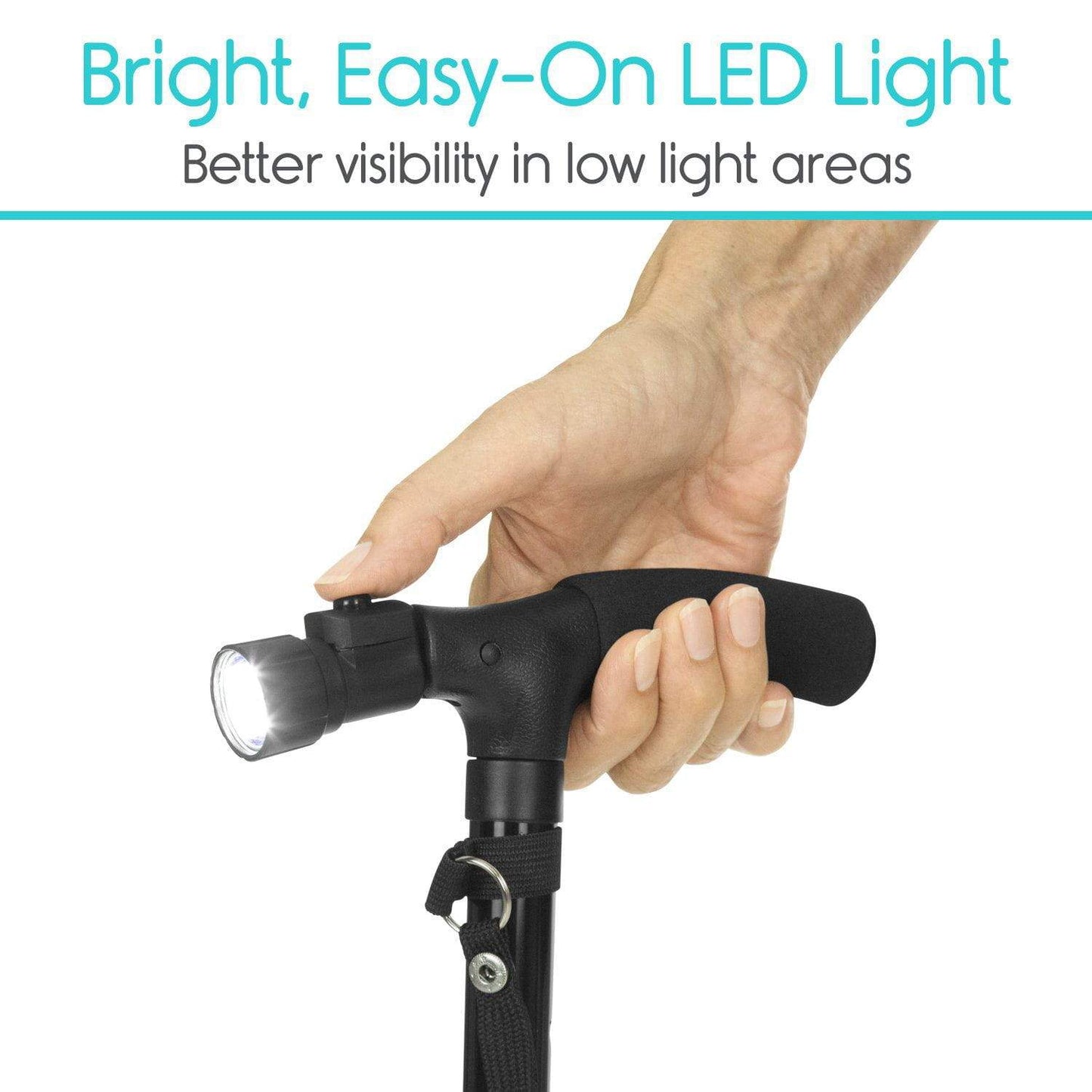 Bastón plegable led
