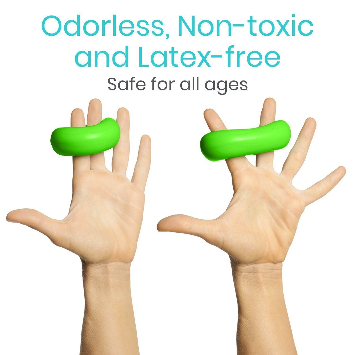 Masilla terapéutica, set de 2 piezas, color verde, suave