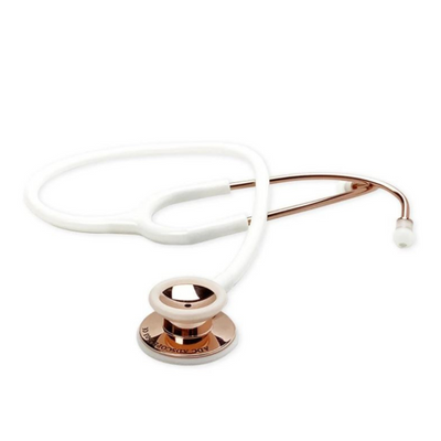 ESTETOSCOPIO DE DOBLE CAMPANA PARA ADULTO BLANCO ROSE GOLD