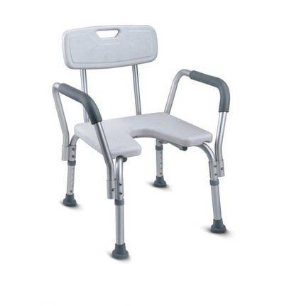 Silla de baño con asiento en forma de U