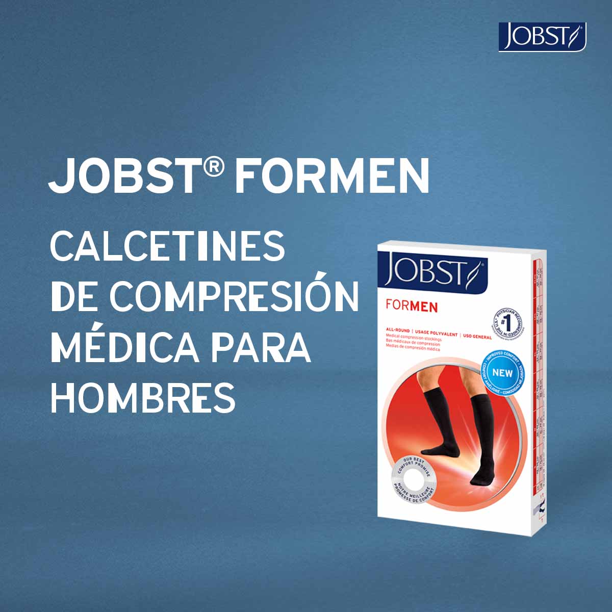 Medias de compresión 20-30 Muslo | JOBST® FOR MEN Compresión Preventiva  (Nueva presentación)