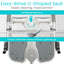 Silla de ducha EasyRinse | Asiento dividido | Altura Ajustable | Con respaldar