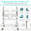 Silla de ducha EasyRinse | Asiento dividido | Altura Ajustable | Con respaldar