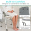 Silla de ducha EasyRinse | Asiento dividido | Altura Ajustable | Con respaldar