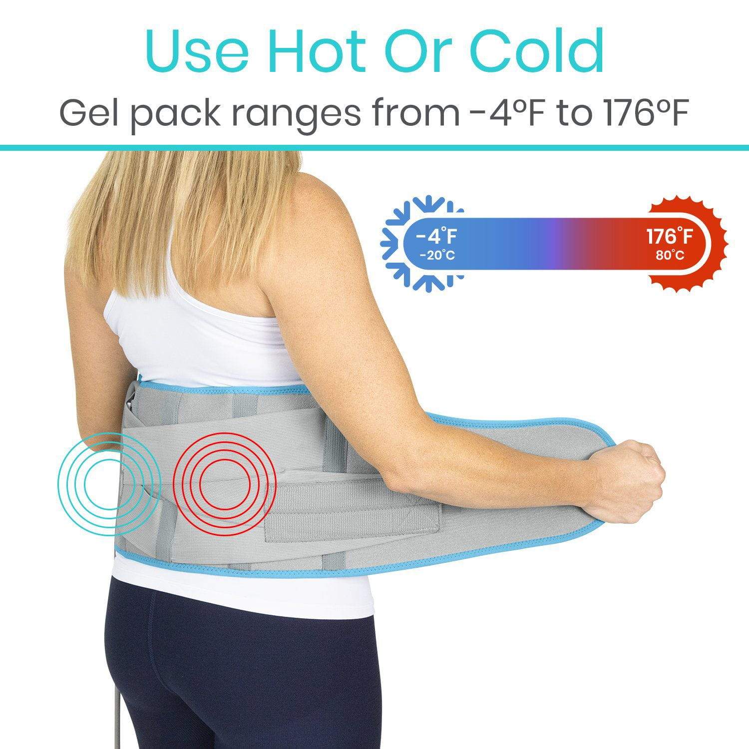 Bolsa de gel con banda de compresión ajustable para terapia de frío y calor