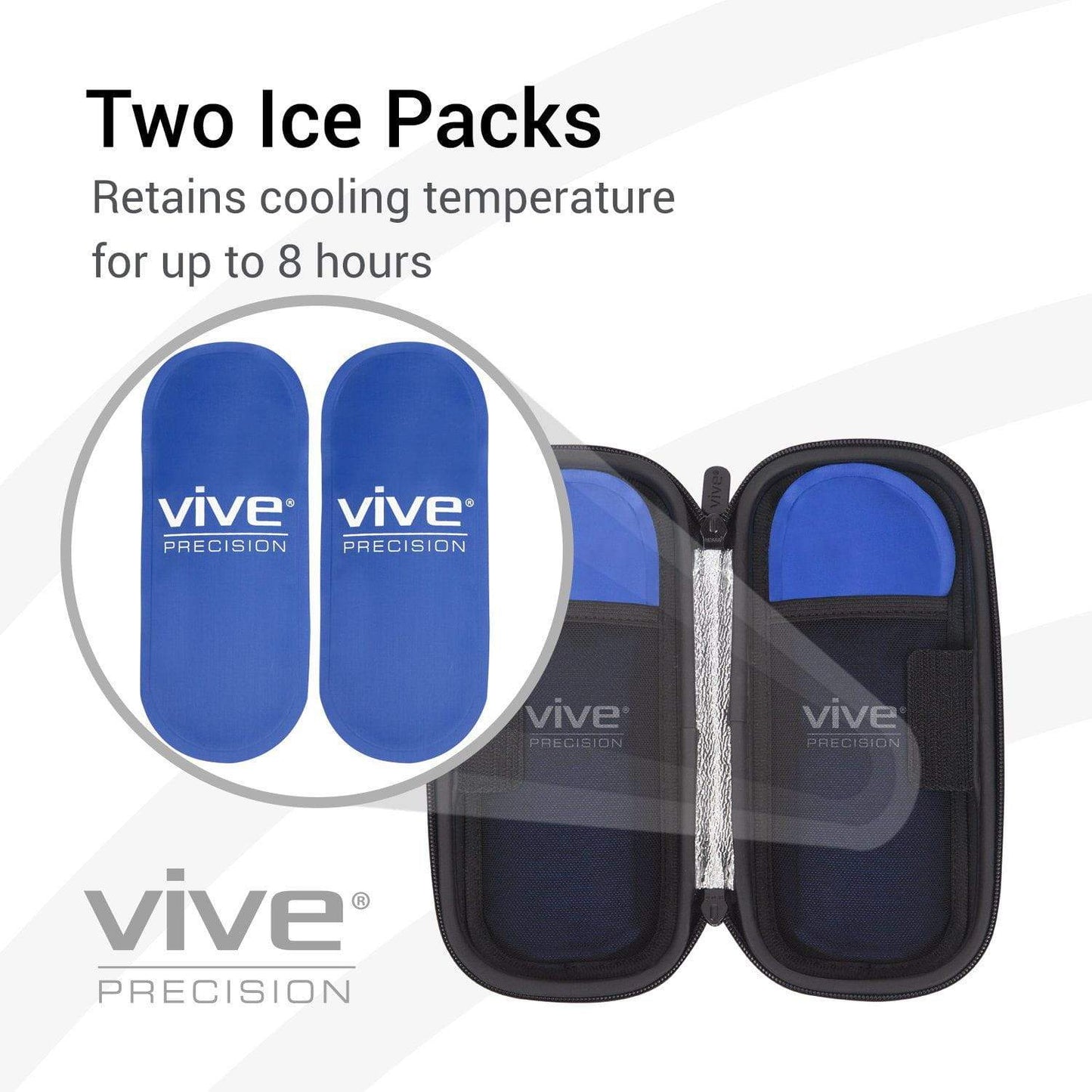 Estuche de viaje para insulina, con termometro, 2 pack de gel