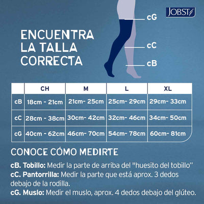 Medias de compresión 15-20 Muslo| JOBST® OPAQUE Compresión Preventiva (Nuevo Modelo)