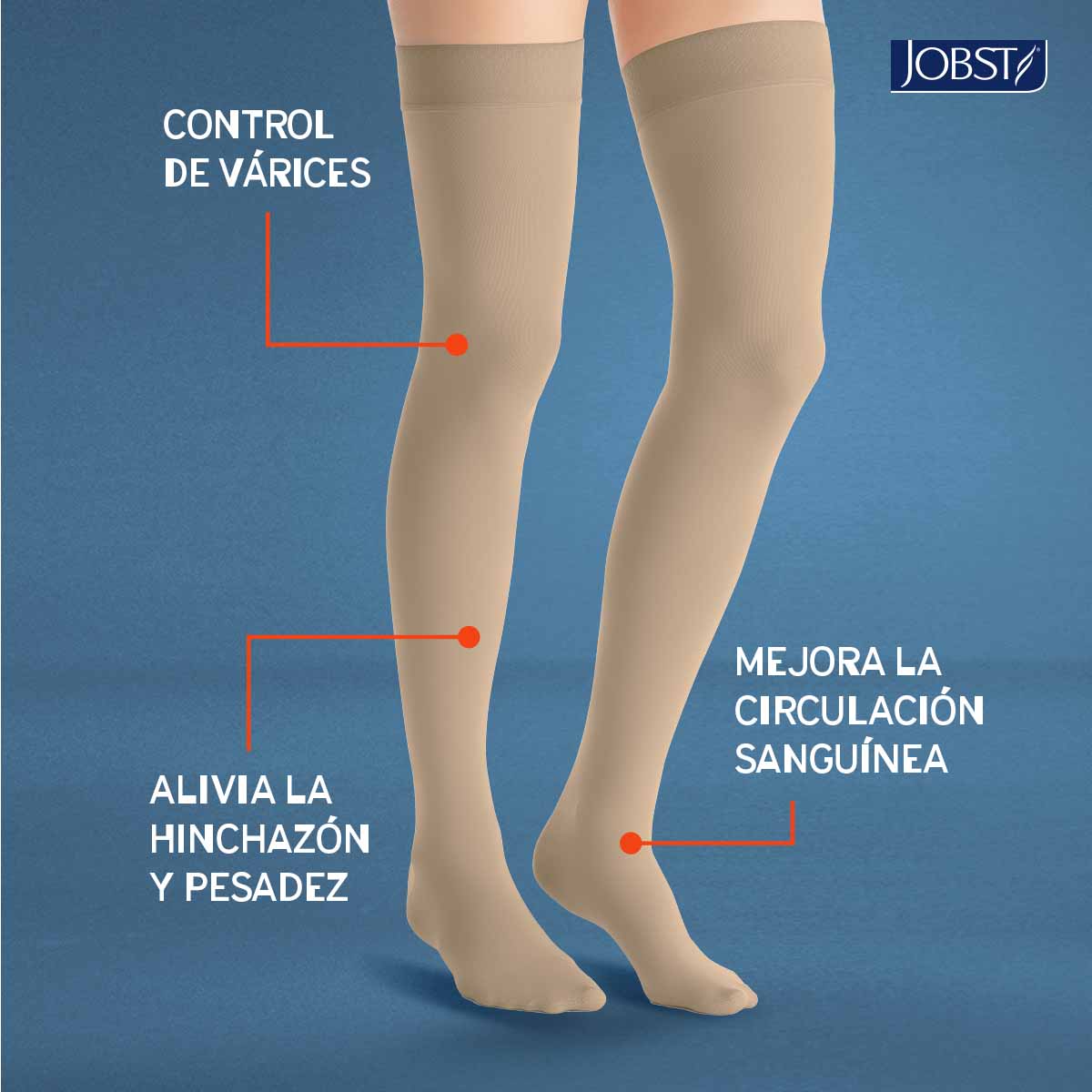 Medias de compresión 15-20 Muslo| JOBST® OPAQUE Compresión Preventiva (Nuevo Modelo)