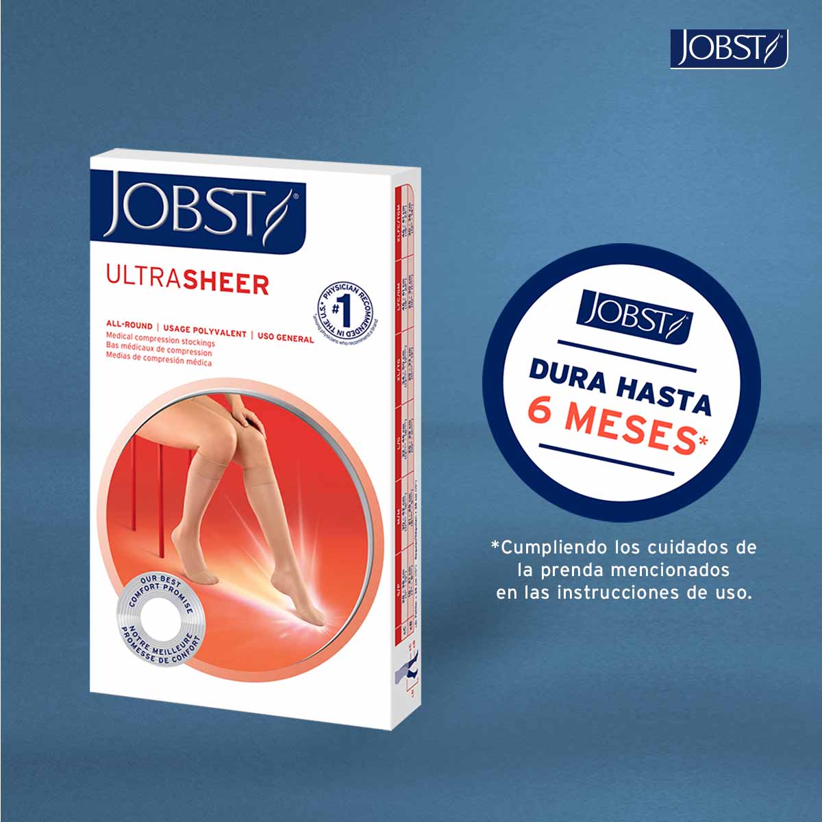 Medias de compresión 20-30 Rodilla | JOBST® ULTRASHEER Compresión Preventiva (Nuevo Modelo)