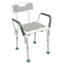 Silla de baño con respaldo, apoya brazos y pad antideslizante  | Lista para usar