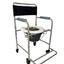 Silla de servicio con respaldar y ruedas con braseros fijos y recipiente removible -  | Peso máx. 115KG (Copy)