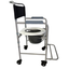 Silla de servicio con respaldar y ruedas con braseros fijos y recipiente removible -  | Peso máx. 115KG (Copy)