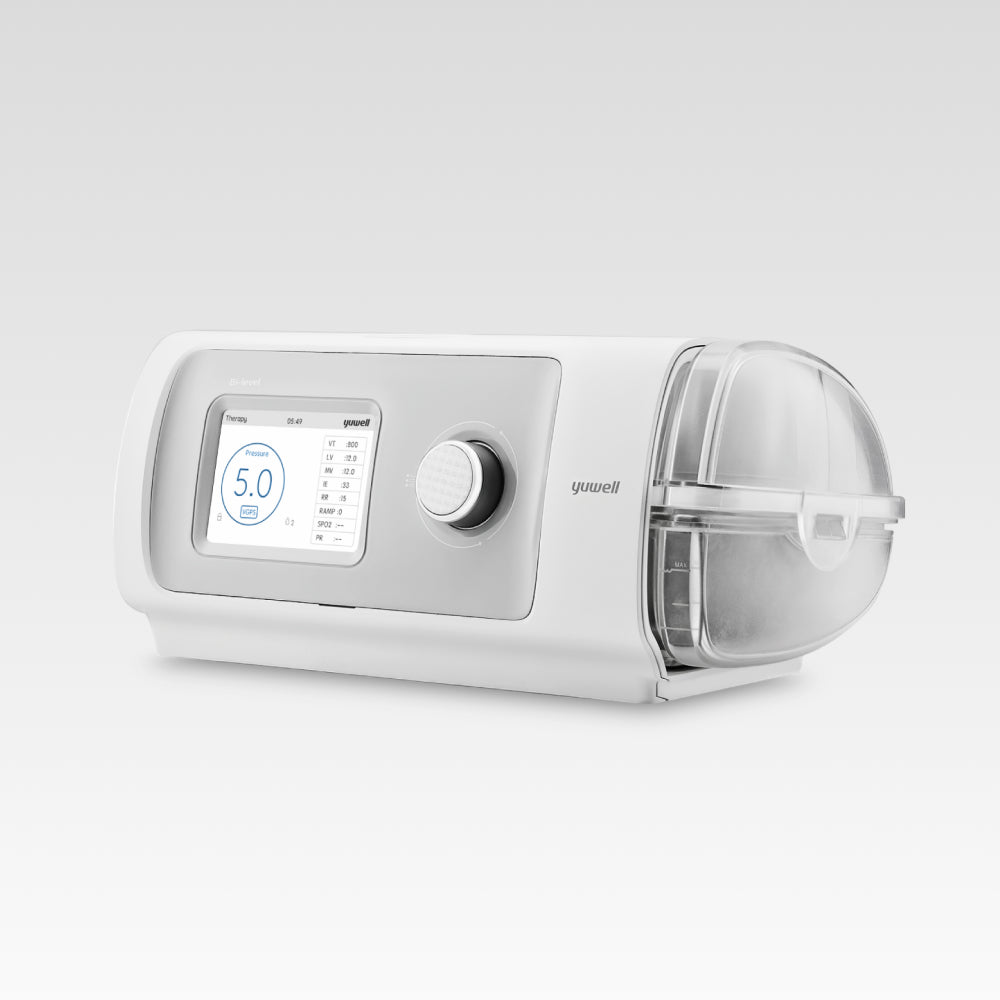 BiPAP Bi Level blanco - Marca Yuwell  - Soporta de 4-30cmH2O con mascarilla incluida