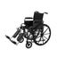 SILLA DE RUEDAS CON PIECEROS ELEVABLES, COLOR NEGRO