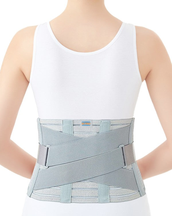 Faja elástica de cintura, doble ajuste de correa, ventilada,color gris - Dr. Med