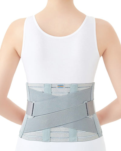 Faja elástica de cintura, doble ajuste de correa, ventilada,color gris - Dr. Med