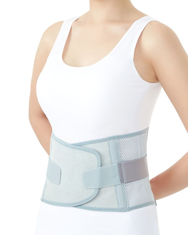Faja elástica de cintura, doble ajuste de correa, ventilada,color gris - Dr. Med