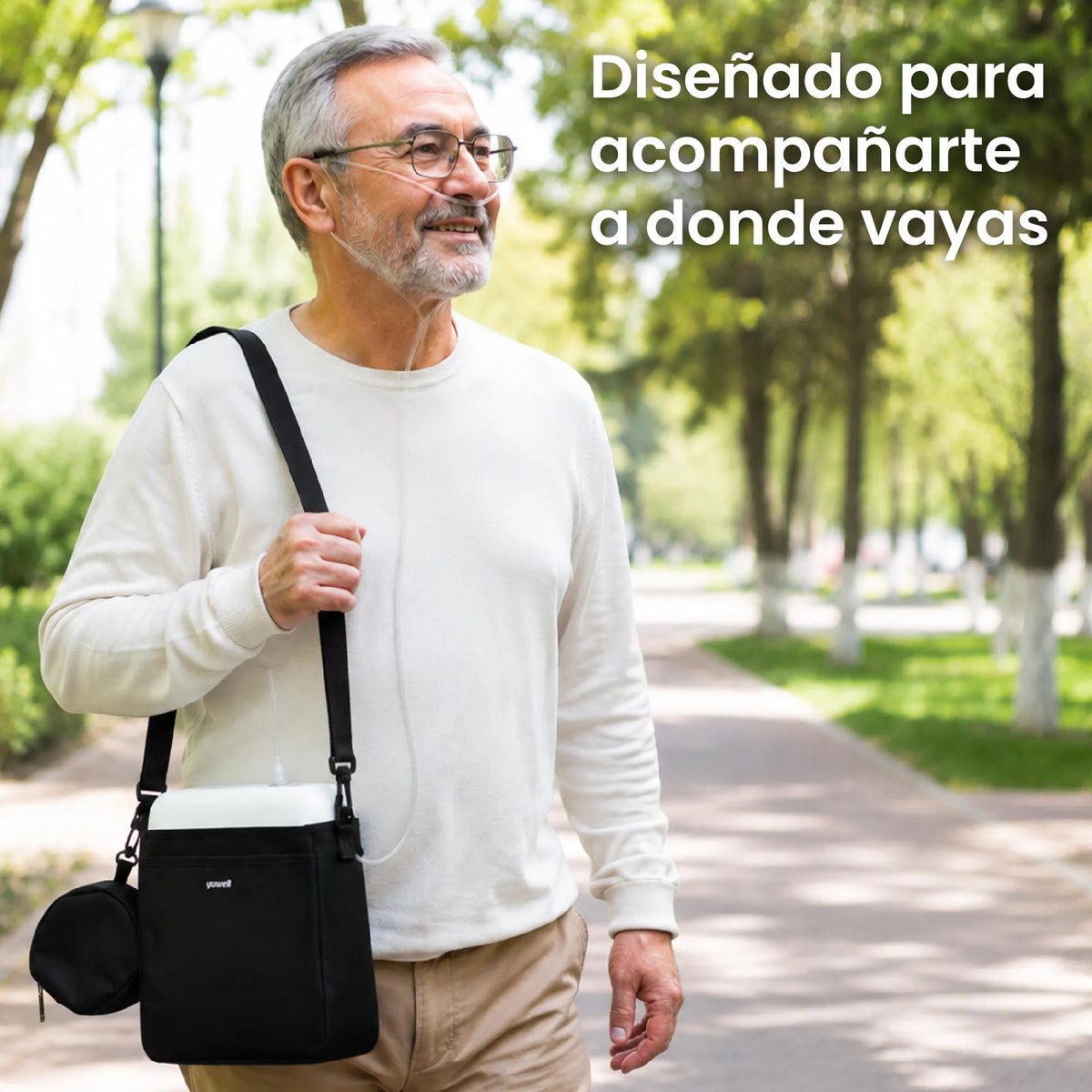 Concentrador de oxigeno portátil de 6 litros - 6 modos pulso - Ideal para viajes -  marca Yuwell