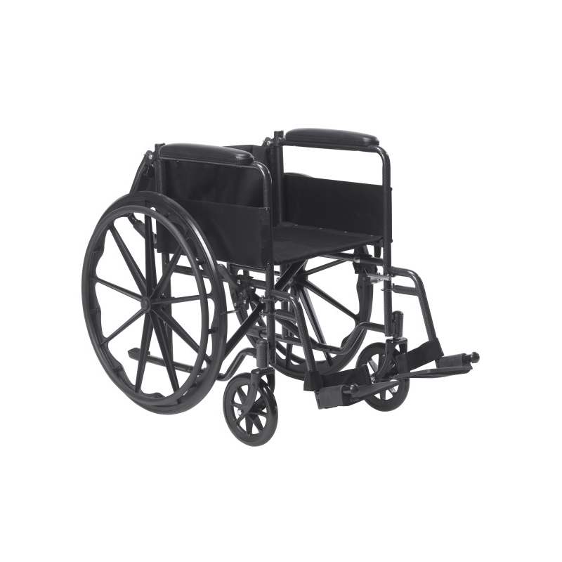 Silla de ruedas modelo Silver Sport I C, brazos fijos y pieceros desmontables de 18" de ancho