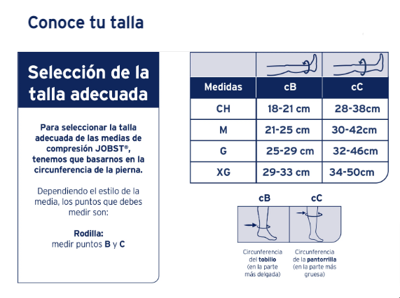 Medias de compresión 20-30 Rodilla | JOBST® ULTRASHEER Compresión Preventiva