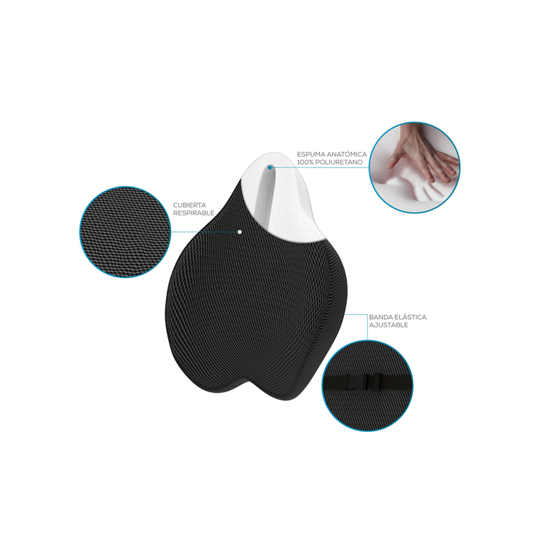 Cojín de espuma theractive® negro Theramart