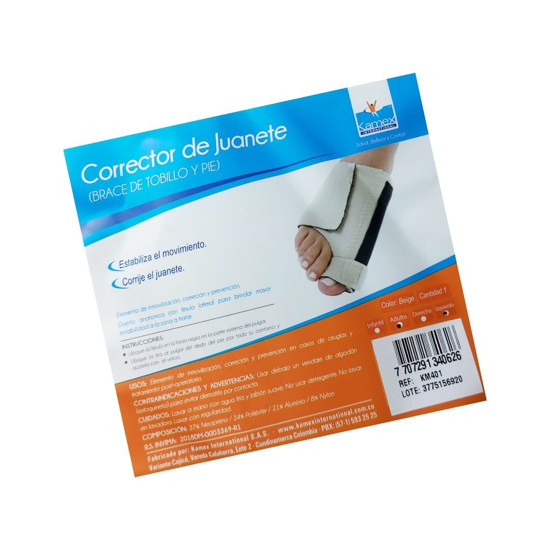 Corrector de Juanete Neopreno Adulto