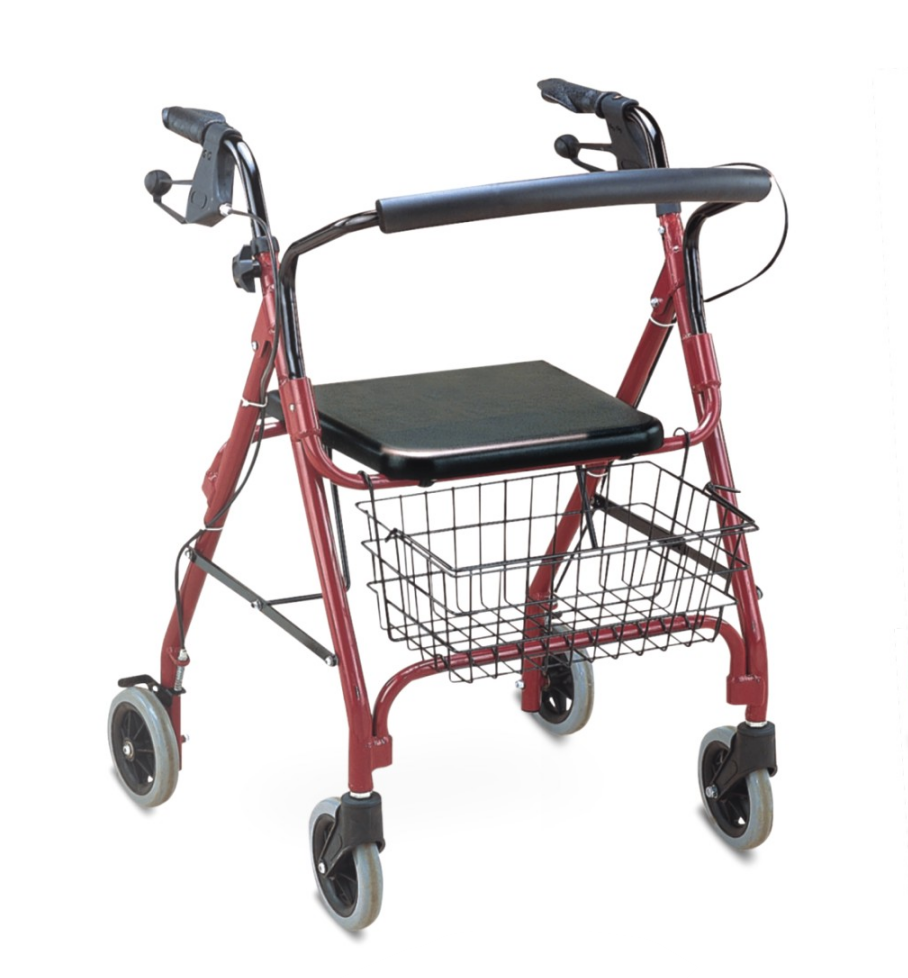 Rollator con canasta para compras