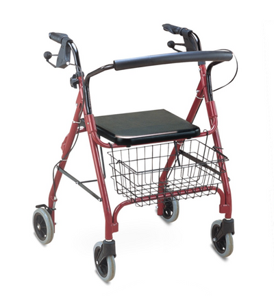 Rollator con canasta para compras