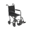 Silla de ruedas de transporte cromada de 19"